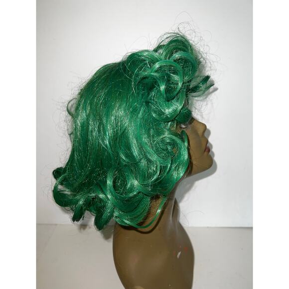 Oompa Loompa Green Curly Wig Unisex Chocolate Factory Worker Costume Halloween - Picture 9 of 13